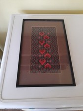 Vintage framed embroidery for sale  LEIGH