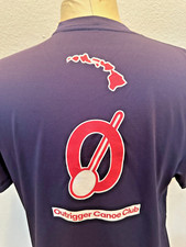 Camisa de vôlei Outrigger Canoe Club praia Havaí Waikiki pequena vermelha branca azul comprar usado  Enviando para Brazil