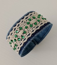 Bracciale jeans blu usato  Italia