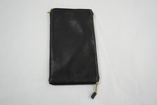 Estojo de óculos vintage preto Levenger couro pebble, fecho com zíper, estojo duplo comprar usado  Enviando para Brazil