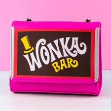 Bolsa tiracolo Loungefly Willy Wonka barra de chocolate fábrica de chocolate, usado comprar usado  Enviando para Brazil