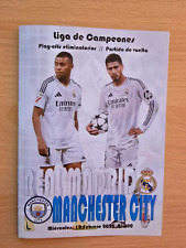 CHAMPIONS LEAGUE~REAL MADRID V MANCHESTER CITY~19/02/2025~PROGRAMA NÃO OFICIAL comprar usado  Enviando para Brazil