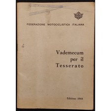 Vademecum Tesserato - Federazione Motociclistica Italiana - 1968 na sprzedaż  Wysyłka do Poland