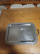 Silber glänzende servierplatt gebraucht kaufen  Wyhl