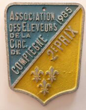 Usado, Plaque de concours agricole COMPIÈGNE Oise 1985 aviculture - fonte d' aluminium comprar usado  Enviando para Brazil