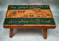 Antiguo usa tu taburete para sentarte y escalar y cuando sea hora de TV madera niño segunda mano  Embacar hacia Mexico