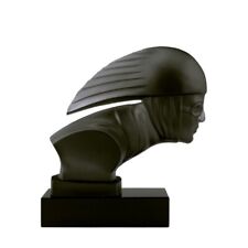 Escultura enfeite de capuz de vidro cinza francês Art Deco 'Racer' 1930' H.Hoffmann comprar usado  Enviando para Brazil
