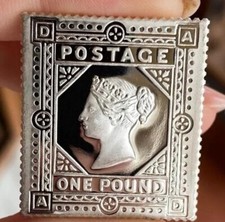 Inghilterra francobollo pound usato  Portici