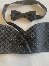 Black grey cummerbund for sale  Lake Worth