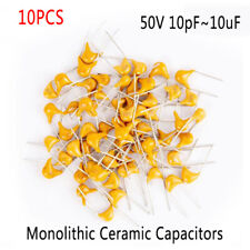 Capacitores de cerâmica monolíticos multicamadas 50V 10pF~10uF espaçamento de chumbo 5,08mm ±20% comprar usado  Enviando para Brazil