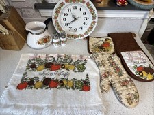 Reloj Corning Spice Of Life Accesorios de Cocina Vintage, Doble Guante, Olla, Toalla segunda mano  Embacar hacia Mexico