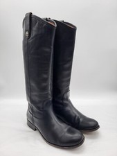 Bota Frye Feminina Melissa 3477-167 Preta Biqueira Redonda Joelho Alto Tamanho 8B, usado comprar usado  Enviando para Brazil
