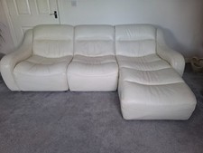 White leather seater for sale  BARNSLEY