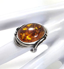 Bernstein ring silber gebraucht kaufen  Möhnesee