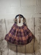 Bolsa hobo xadrez multicolorida roxa reversível Avon bolsa de ombro crochê  comprar usado  Enviando para Brazil