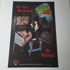 Pôster promocional ELVIRA SCARED STIFF 1996 Bally Pinball Machine 36"x24" laminado comprar usado Pôster promocional ELVIRA SCARED STIFF 1996 Bally Pinball Machine 36"x24" laminado comprar usado  Enviando para Brazil