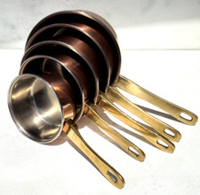 Conjunto de 5 panelas de cobre francesas vintage com forro de aço inoxidável 8,6 lb 🎁, usado comprar usado  Enviando para Brazil