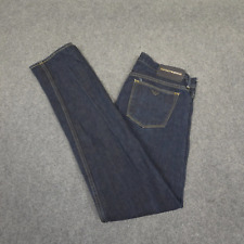 Jeans Armani Masculino 32 Azul Denim Super Slim Fit Botão Fly Selvedge Tamanho 32x32, usado comprar usado  Enviando para Brazil