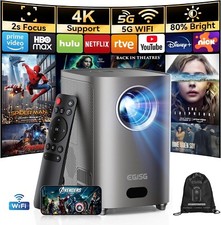 Mini projetor com 5G WiFi e Bluetooth — projetor inteligente 1080P (cinza arma), usado comprar usado  Enviando para Brazil