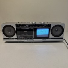 1984 Emerson XLC450 4.5" CRT TV rádio cassete toca-fitas Boombox estéreo vintage comprar usado  Enviando para Brazil