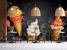 3D Lody Salon I08 Tapeta Mural Samoprzylepna zdejmowana naklejka Coco na sprzedaż  Wysyłka do Poland