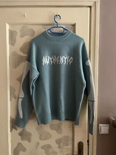 sweter w kolorze morskim ze wzorem kościotrupim styl y2k  na sprzedaż  PL