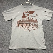 Camiseta Kill Switch Engage Adulto Cinza Médio Manga Curta Masculina Y2K, usado comprar usado  Enviando para Brazil