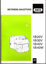 Motores diesel Hatz instruções 1B20V 30V 40V 40W ALEMÃO 8755E, usado comprar usado  Enviando para Brazil