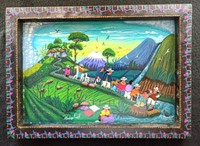 Tableau naïf équatorien d'occasion  Valréas