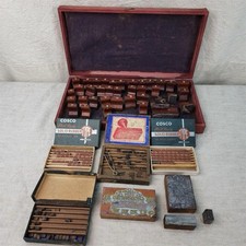 Usado, Conjunto antigo de letras e números de carimbo de borracha com alças de madeira kit de borracha maciça COSCO comprar usado  Enviando para Brazil
