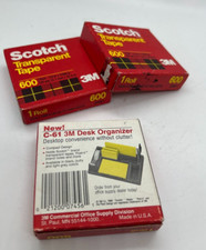 (3) Lote de fita transparente vintage Scotch 600 rolos 3M uso no escritório NOVO comprar usado  Enviando para Brazil