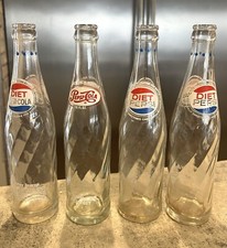 (4) Garrafa de refrigerante vintage Pepsi-Cola vidro redemoinho 3 Dt Pepsi pontos brancos 1964 torcida comprar usado  Enviando para Brazil