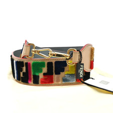 Bolsa FENDI Logo Zucca alça de ombro couro veludo bege multicolorida GHW 67YH454 comprar usado  Enviando para Brazil