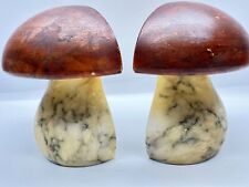 Suportes de livros vintage italiano ABF dois tons mármore marrom alabastro cogumelo *raros* comprar usado Suportes de livros vintage italiano ABF dois tons mármore marrom alabastro cogumelo *raros* comprar usado  Enviando para Brazil