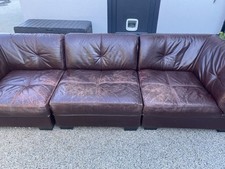Modular leather sofa for sale  CHELMSFORD