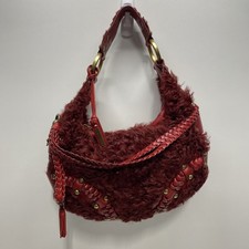 Usado, Bolsa de ombro Isabella Fiore vermelha trançada shearling comprar usado  Enviando para Brazil