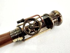 Usado, Motor a vapor cabo de latão bengala de madeira estilo vitoriano presente 3 dobras comprar usado  Enviando para Brazil