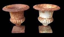 Paire Ancien petit Mini Vase médicis godrons Jardinière Fonte/ Jardin Ancien comprar usado  Enviando para Brazil