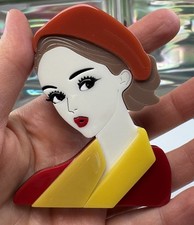 Retro acryl brosche gebraucht kaufen  Velten