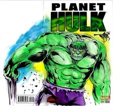 Planet Hulk 1 (2015) Marvel Sketch Cover Variant Comic W Original Dave Castr Art comprar usado  Enviando para Brazil