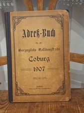 Adressbuch coburg 1907 gebraucht kaufen  Hamburg