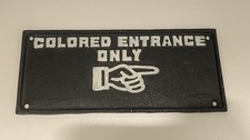 Usado, Placa de segregação colorida somente entrada ferro fundido vintage comprar usado  Enviando para Brazil
