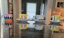 Xícaras e pires Demitasse Studio Nova "Around the World" Paris NY Veneza Londres, usado comprar usado  Enviando para Brazil
