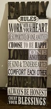 Family rules wooden for sale  Winnsboro