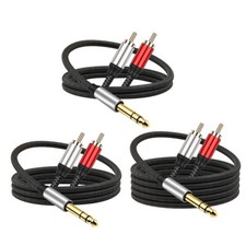 Cable adaptador profesional de 6,35 mm a 2RCA excelente sonido fácil conexión QDE segunda mano  Embacar hacia Mexico