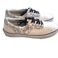 Tênis Feminino VANS Era Bandana Stitch com Cadarço Tamanho 10.5 Branco Preto Paisley  comprar usado  Enviando para Brazil