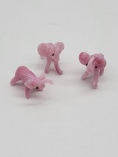 Mini figuras vintage de vidro de elefante rosa 3 peças comprar usado  Enviando para Brazil