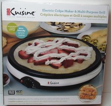 Euro Cuisine Máquina Elétrica de Crepe e Grelha Multiuso Revestimento Cerâmico "Novo" comprar usado Euro Cuisine Máquina Elétrica de Crepe e Grelha Multiuso Revestimento Cerâmico "Novo" comprar usado  Enviando para Brazil