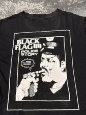 Camiseta Black Flag Police Story banda punk tamanho completo P-5XL SS555 comprar usado  Enviando para Brazil