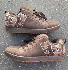 Sapatos de Skate DC Estilo Masculino Tamanho 16 Marrom Xadrez Vintage Court Graffik comprar usado  Enviando para Brazil